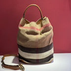 Burberry Canvas Bucket & Drawstring Bag
