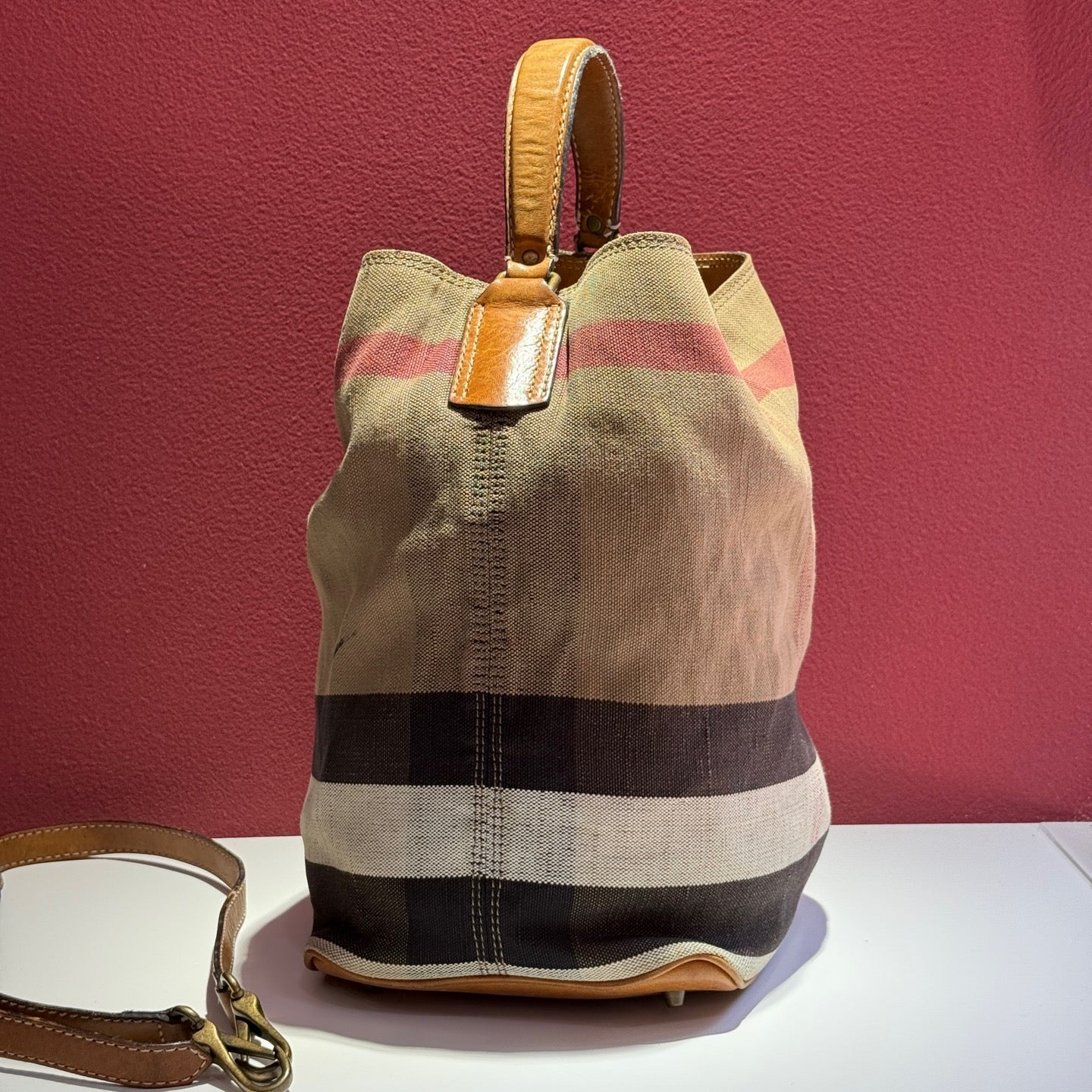 Burberry Canvas Bucket & Drawstring Bag