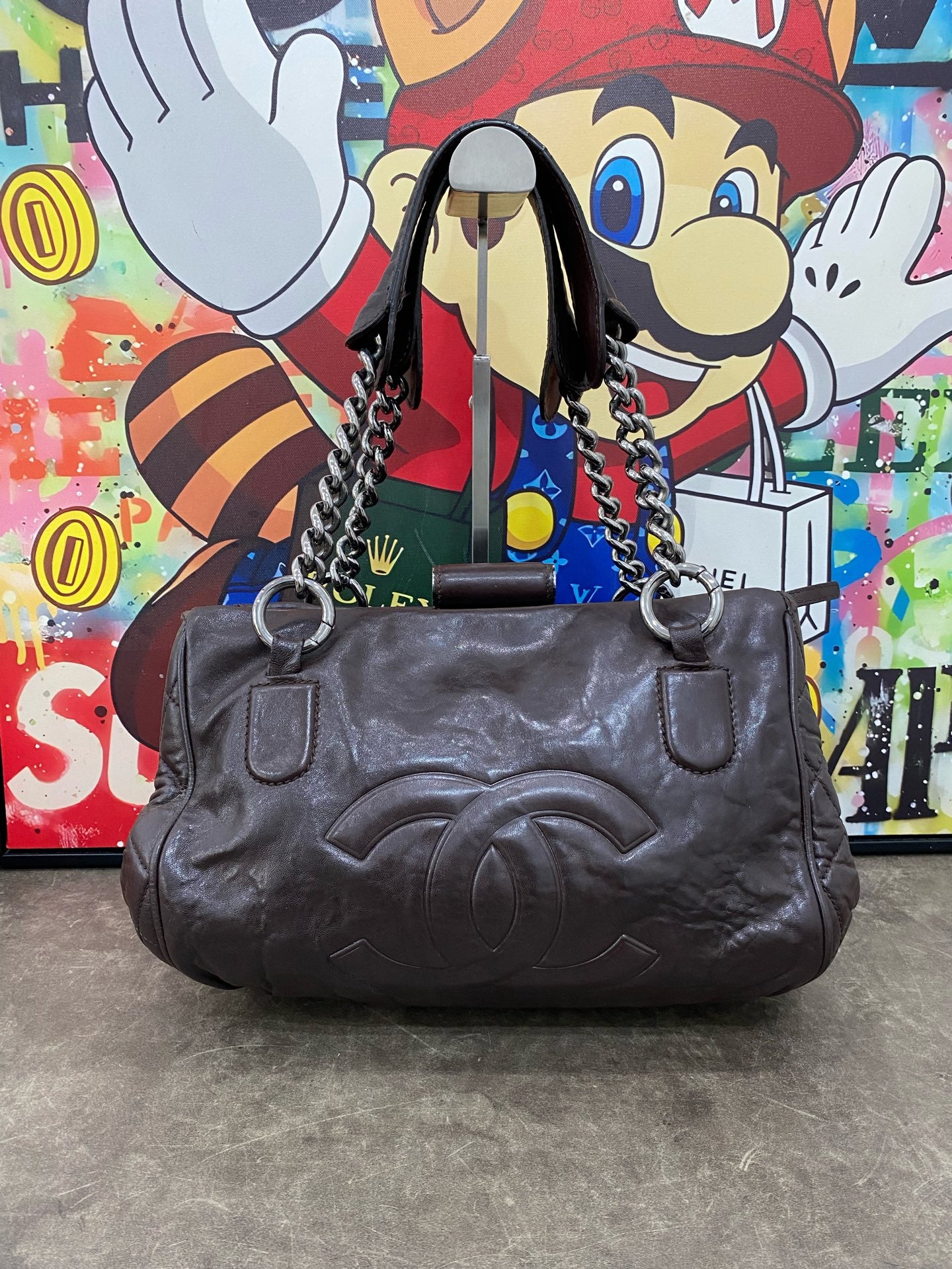 Chanel Leather Brown Satchel