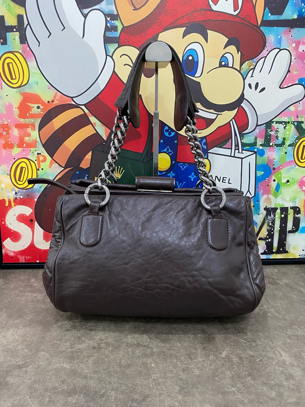 Chanel Leather Brown Satchel