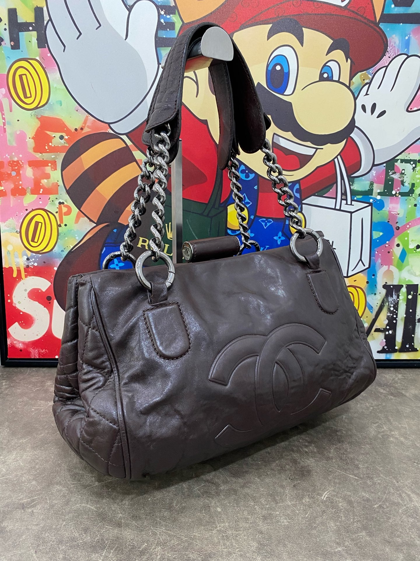 Chanel Leather Brown Satchel
