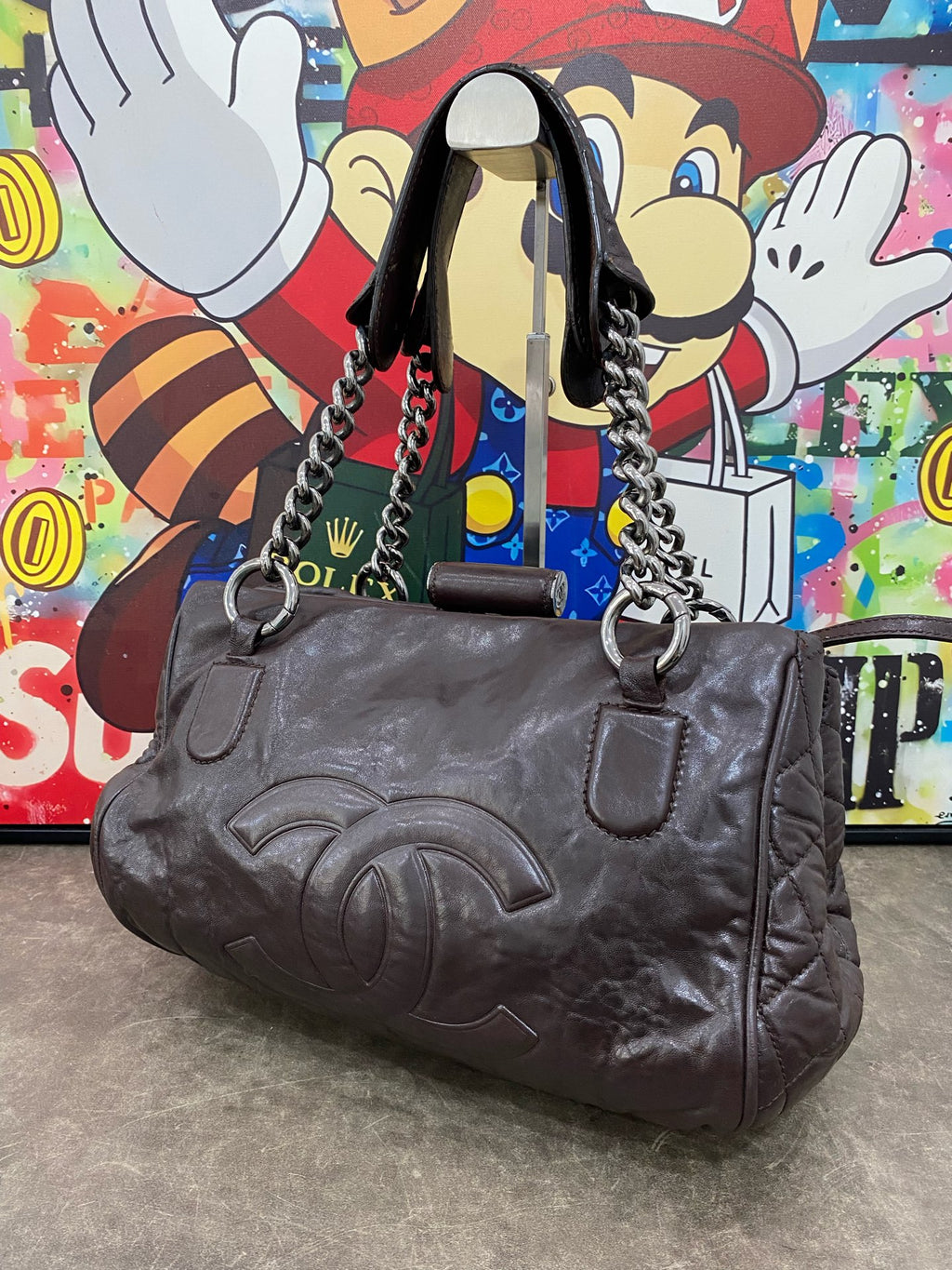Chanel Leather Brown Satchel