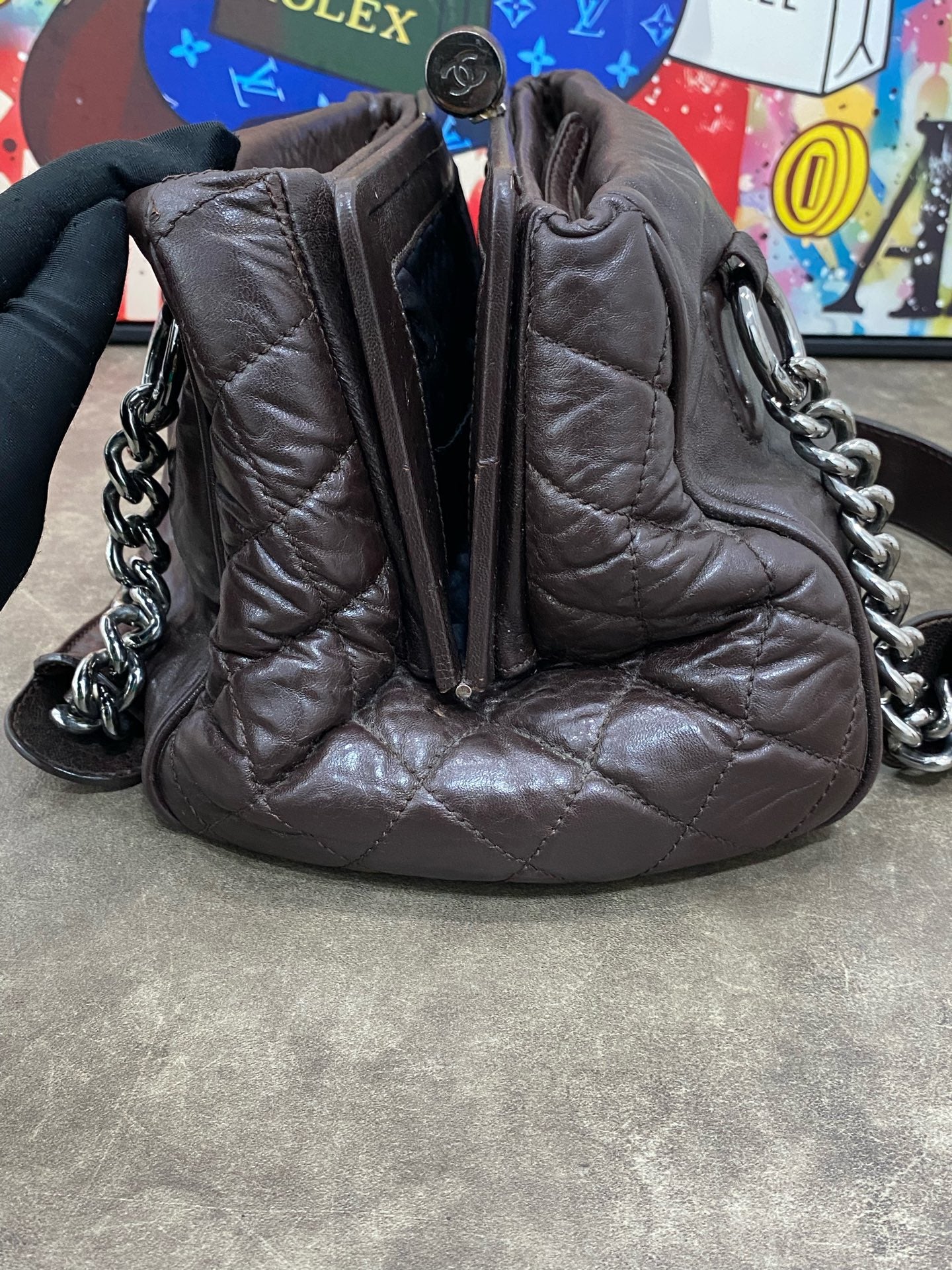 Chanel Leather Brown Satchel