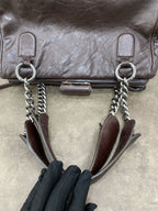 Chanel Leather Brown Satchel