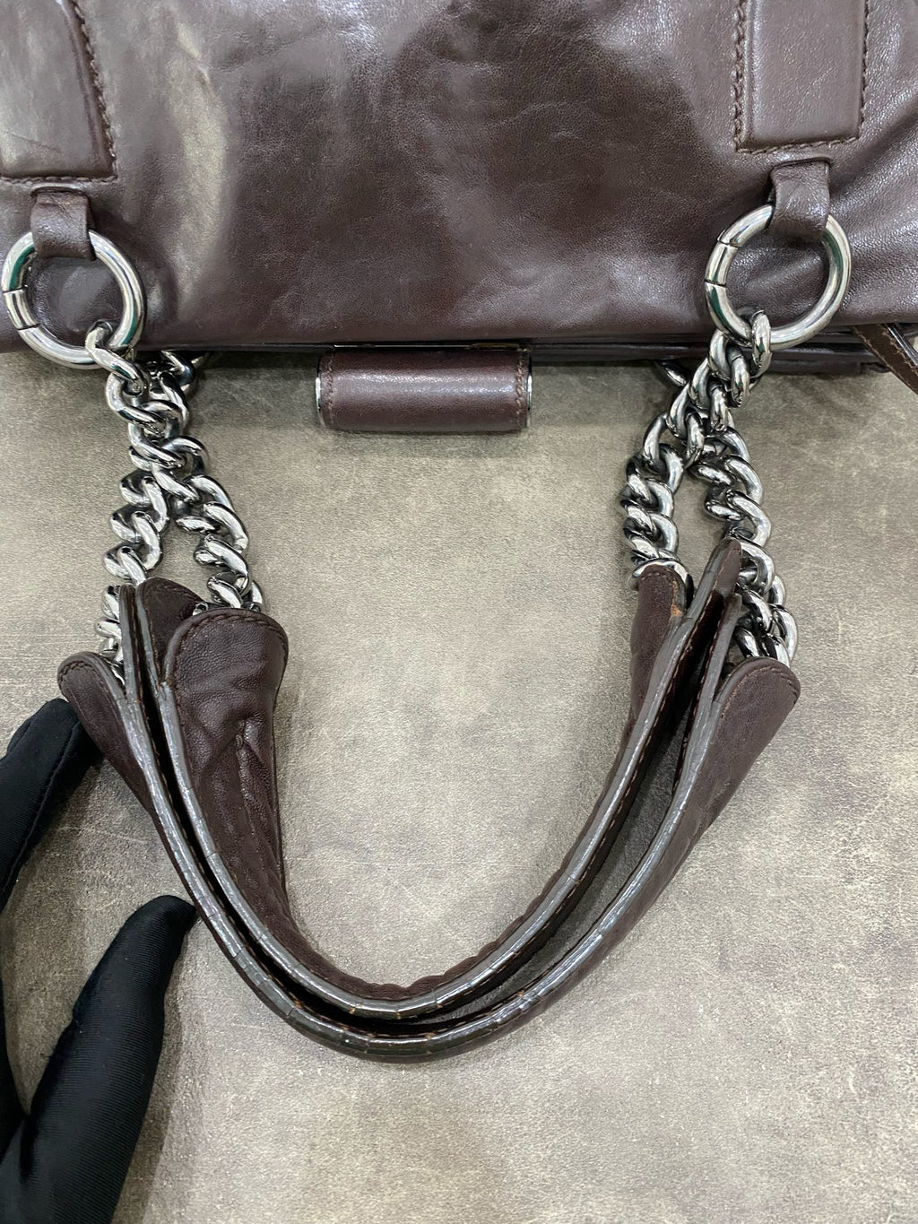 Chanel Leather Brown Satchel