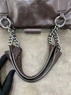 Chanel Leather Brown Satchel