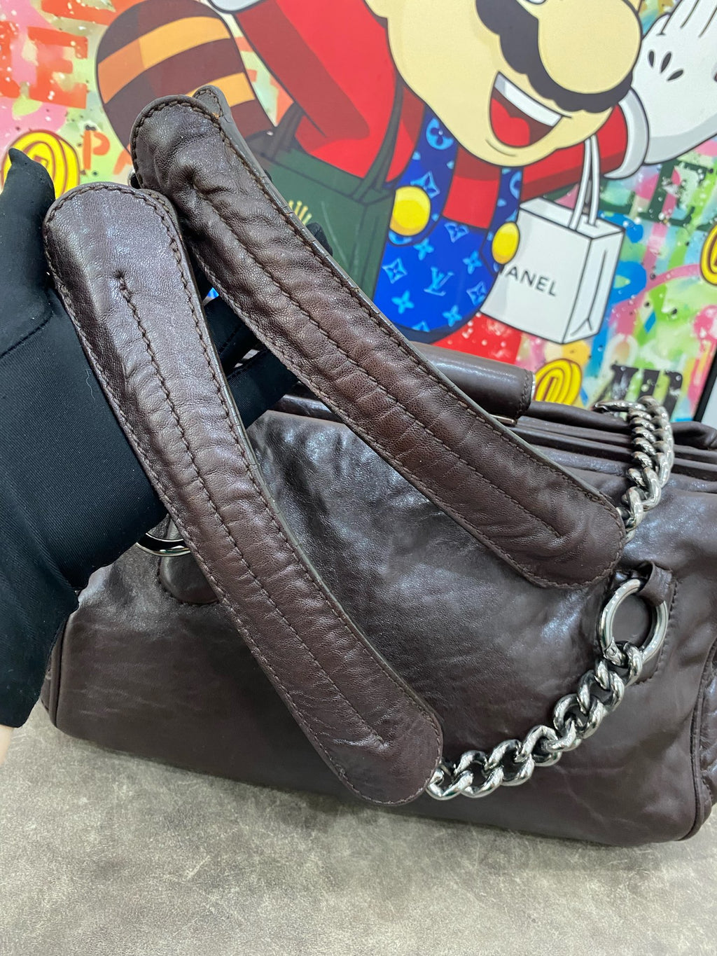 Chanel Leather Brown Satchel