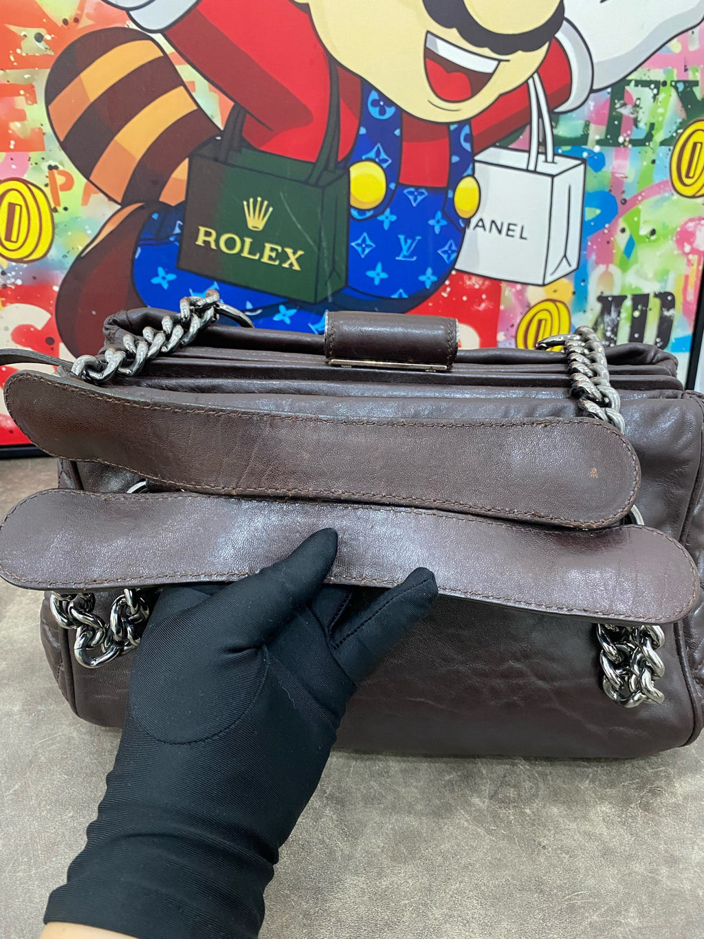 Chanel Leather Brown Satchel