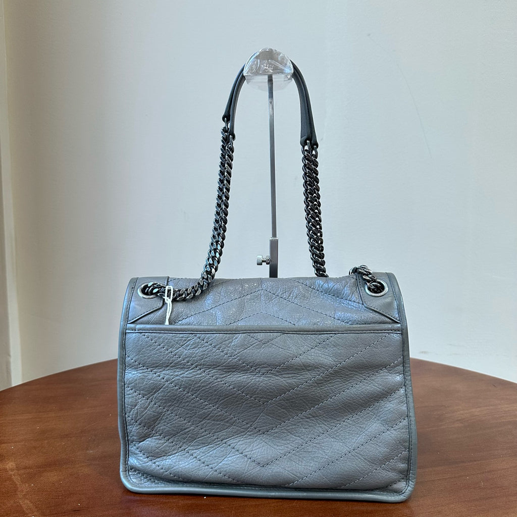 Saint laurent NIKI series handbags Leather Gray 4988940EN041202
