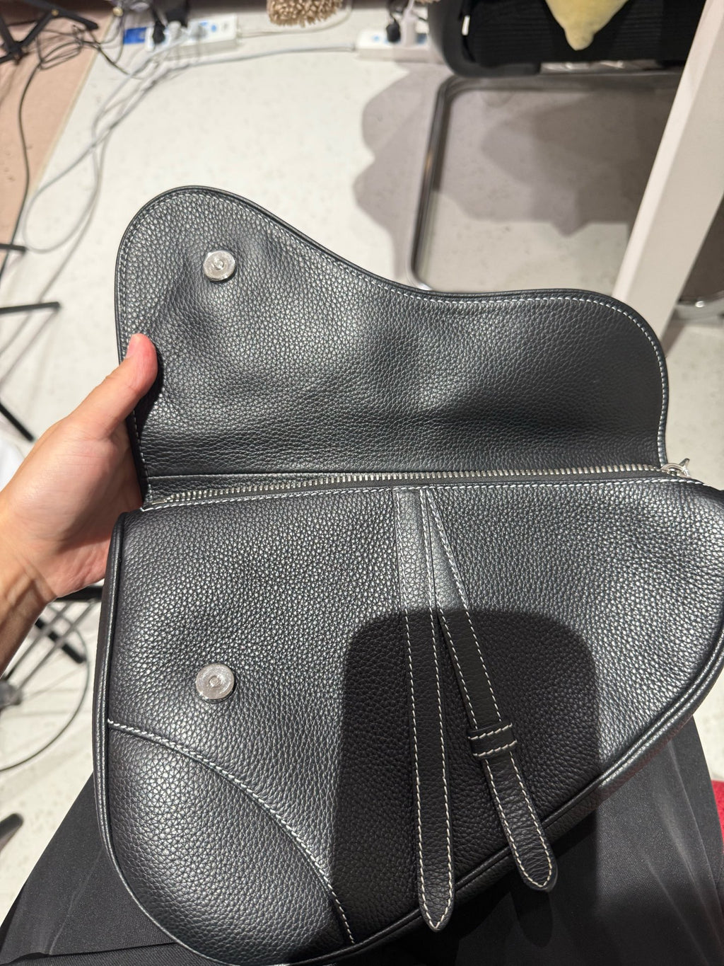 Dior Black Saddle Bag