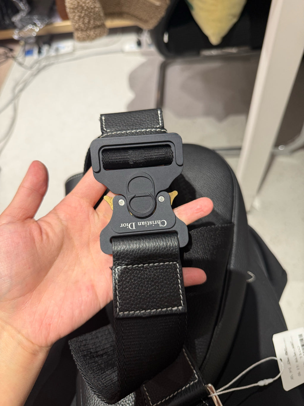 Dior Black Saddle Bag
