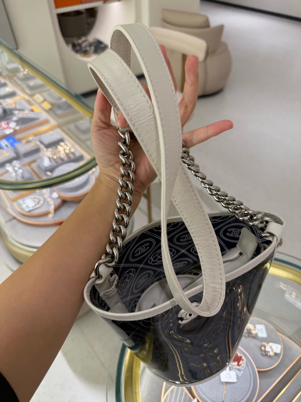 Chanel Blue Bucket & Drawstring Bag