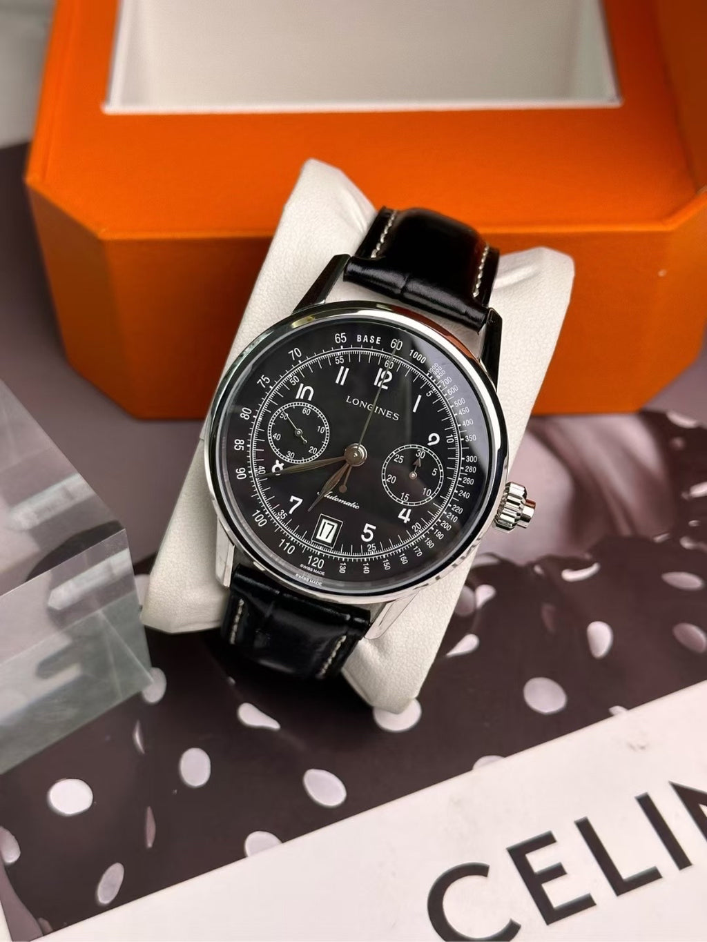 Longines Classic Reissue Black Automatic (self-winding) watch 41 millimeters L2.800.4.53.0