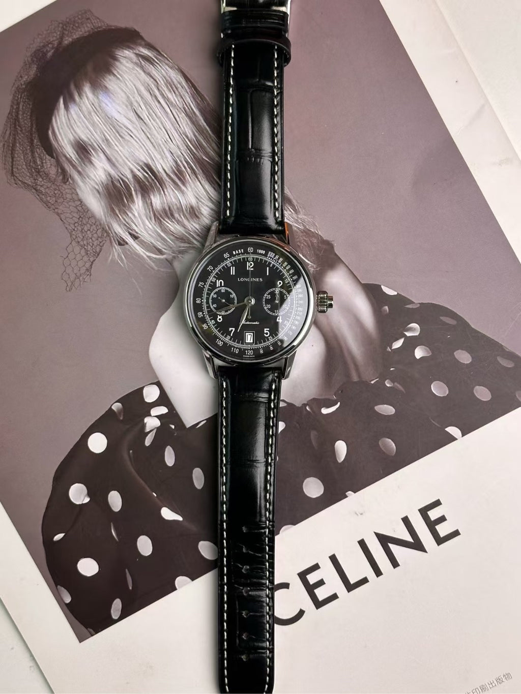 Longines Classic Reissue Black Automatic (self-winding) watch 41 millimeters L2.800.4.53.0