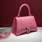 Balenciaga HOURGLASS Leather Pink Satchel 22.9 cm long x 15.0 cm high x 9.9 cm wide 5935461LR6Y5812