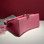 Balenciaga HOURGLASS Leather Pink Satchel 22.9 cm long x 15.0 cm high x 9.9 cm wide 5935461LR6Y5812