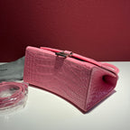 Balenciaga HOURGLASS Leather Pink Satchel 22.9 cm long x 15.0 cm high x 9.9 cm wide 5935461LR6Y5812
