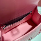 Balenciaga HOURGLASS Leather Pink Satchel 22.9 cm long x 15.0 cm high x 9.9 cm wide 5935461LR6Y5812
