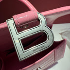 Balenciaga HOURGLASS Leather Pink Satchel 22.9 cm long x 15.0 cm high x 9.9 cm wide 5935461LR6Y5812