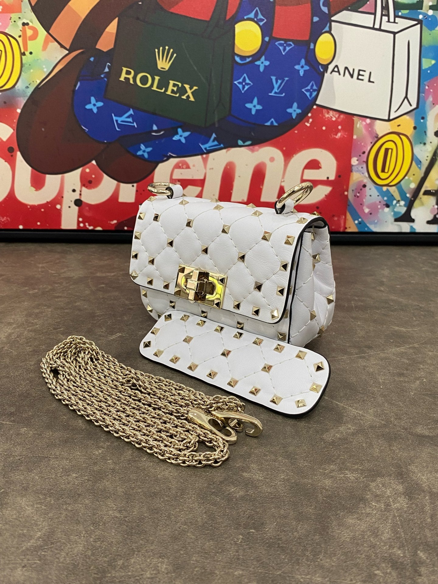 Valentino White Shoulder Bag TW0B0G36NAP001