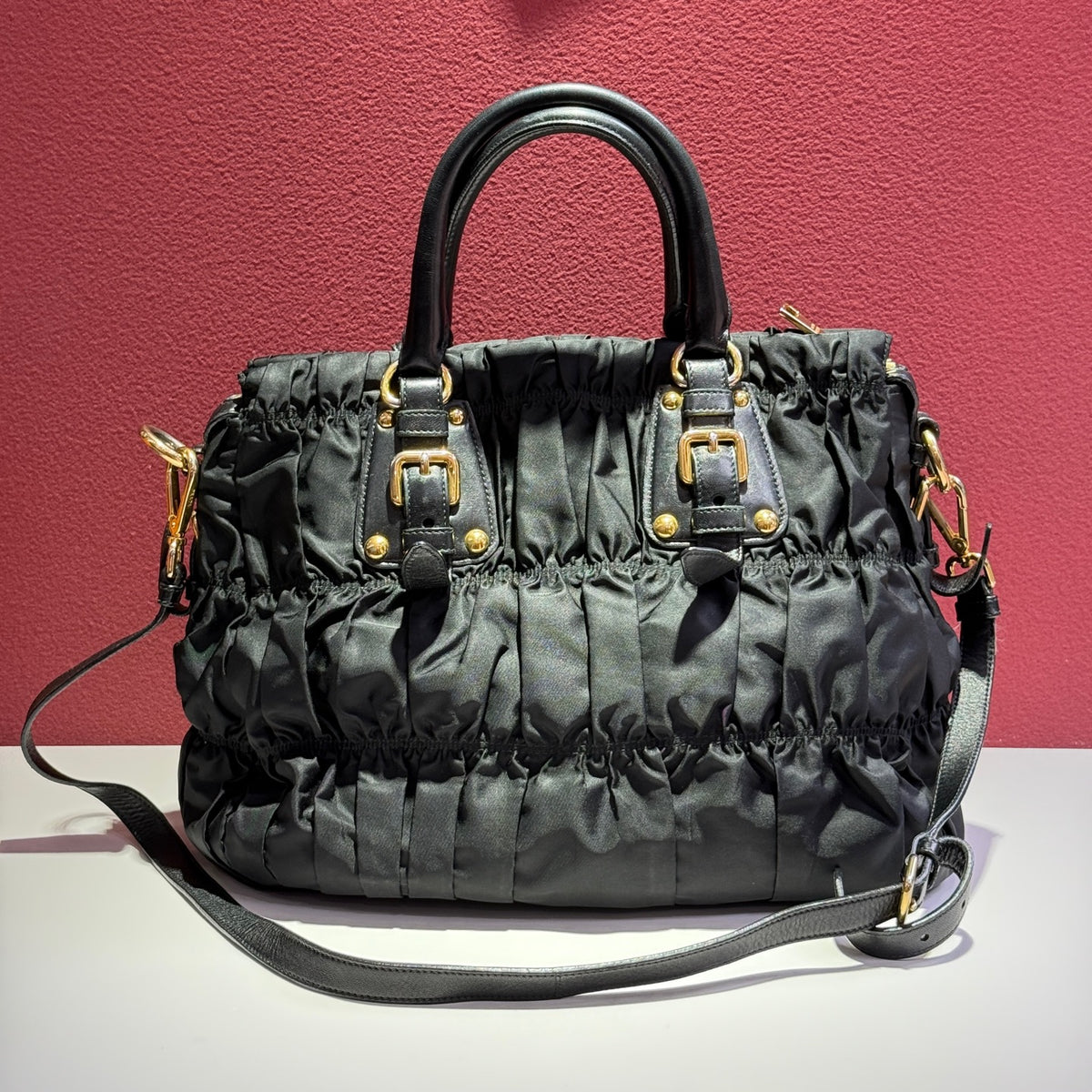 Prada Canvas Black Satchel