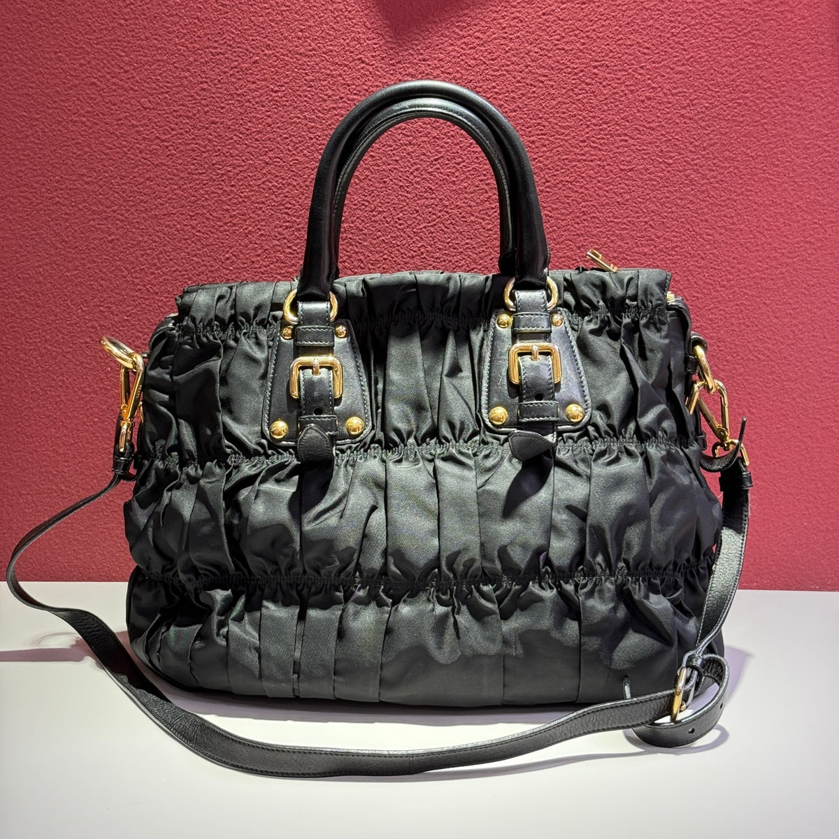 Prada Canvas Black Satchel