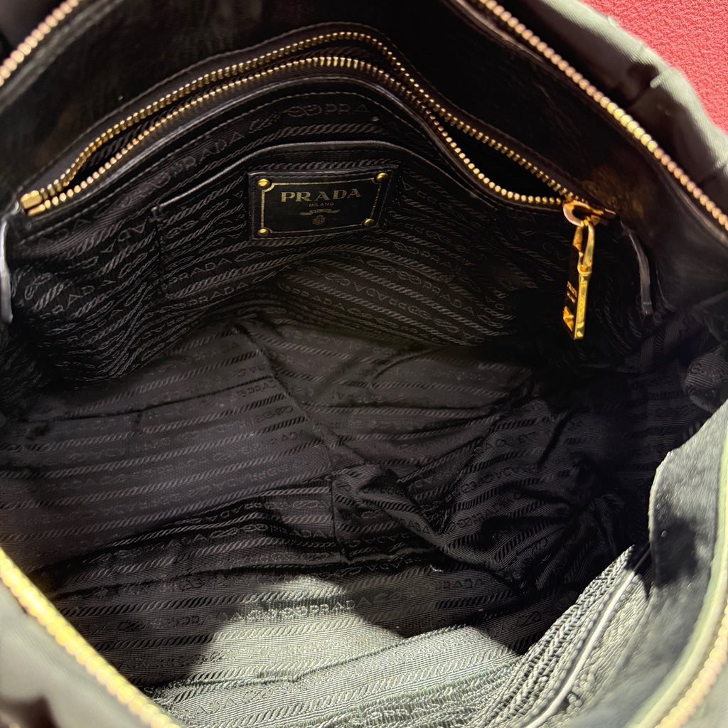 Prada Canvas Black Satchel