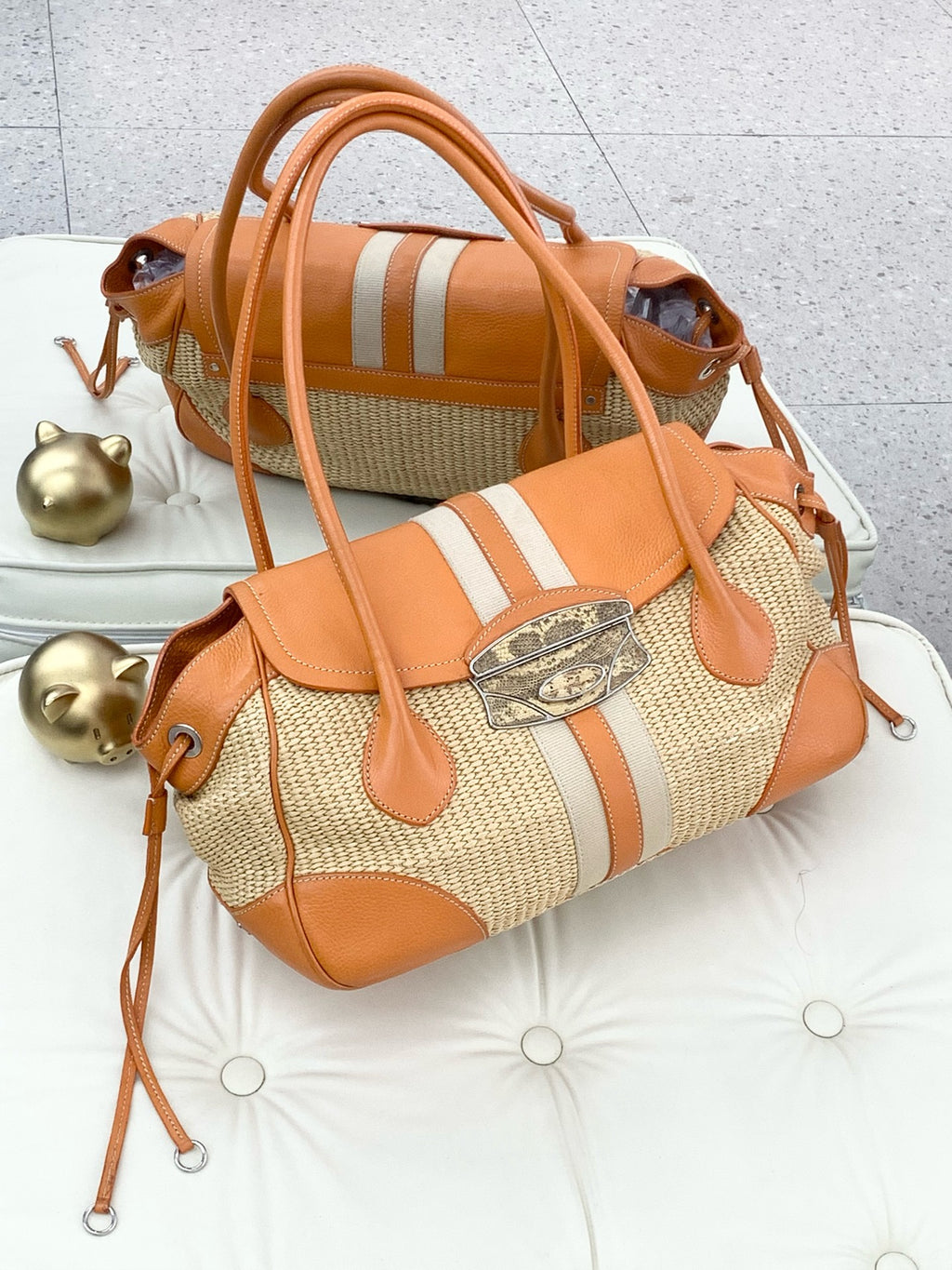 Prada Orange Satchel