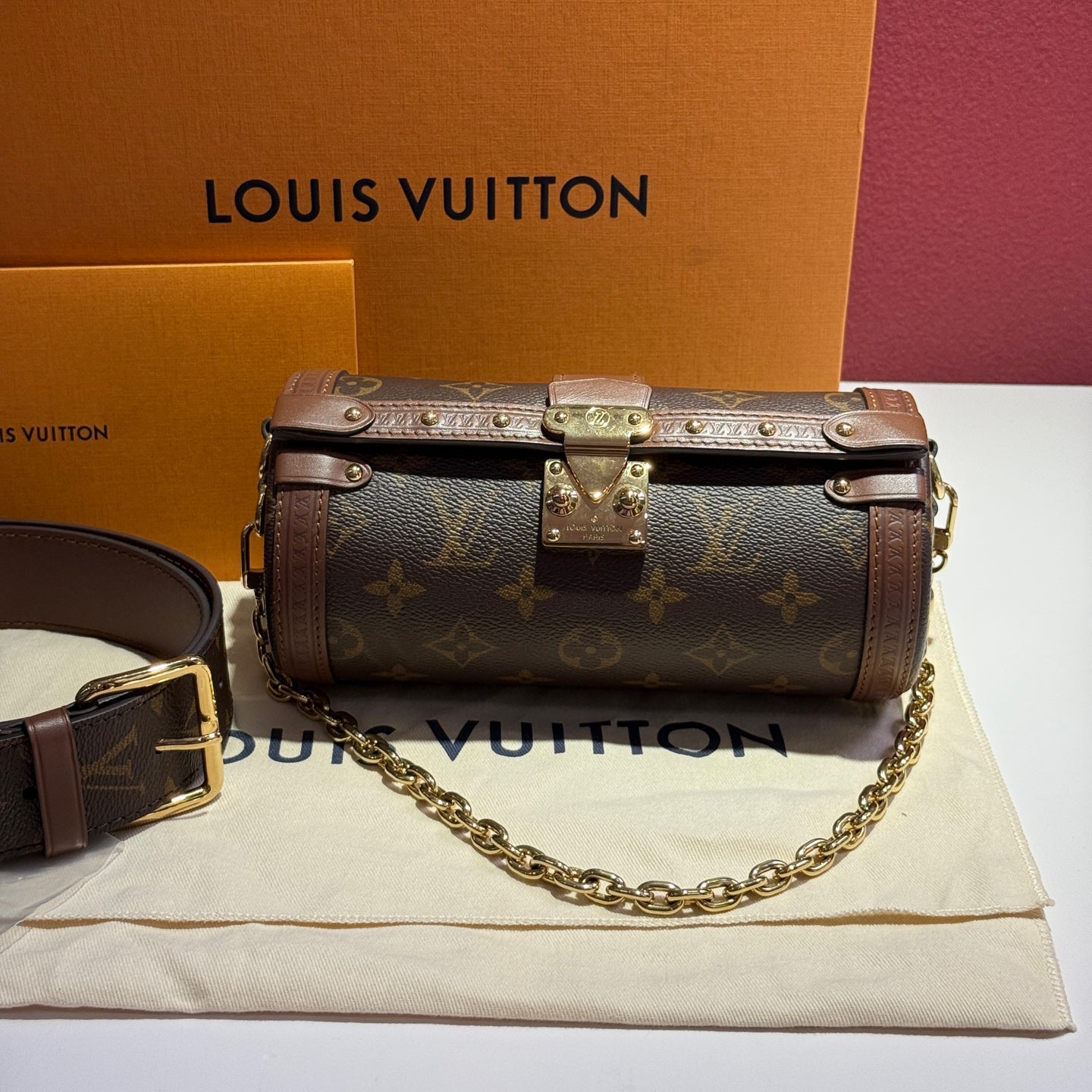 Louis Vuitton Papillon Trunk Canvas 19 x 9 x 9 M57835