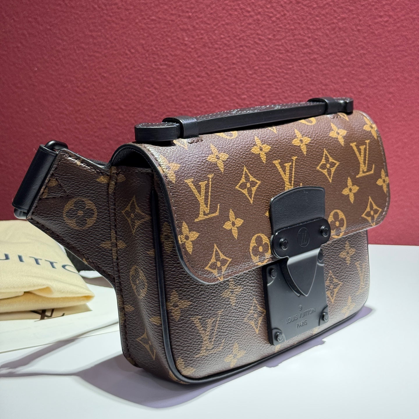Louis Vuitton Canvas Sling Bag 21 x 15 x 4 M45807
