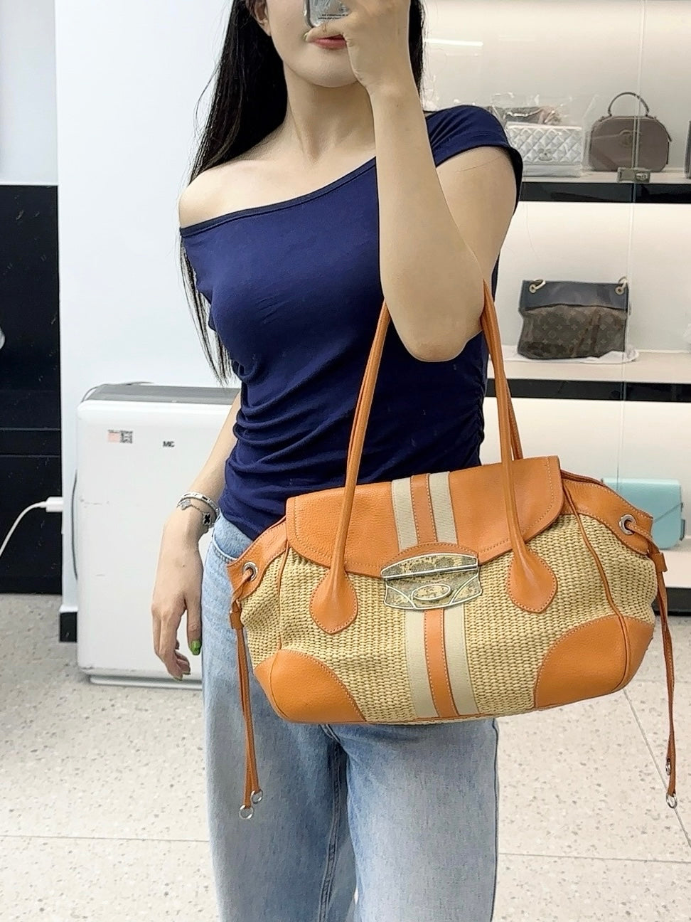 Prada Orange Satchel