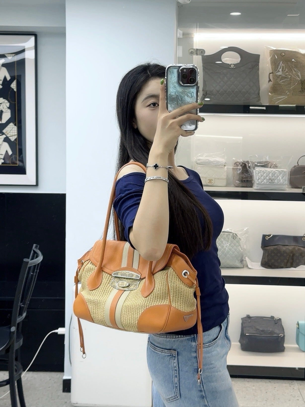 Prada Orange Satchel