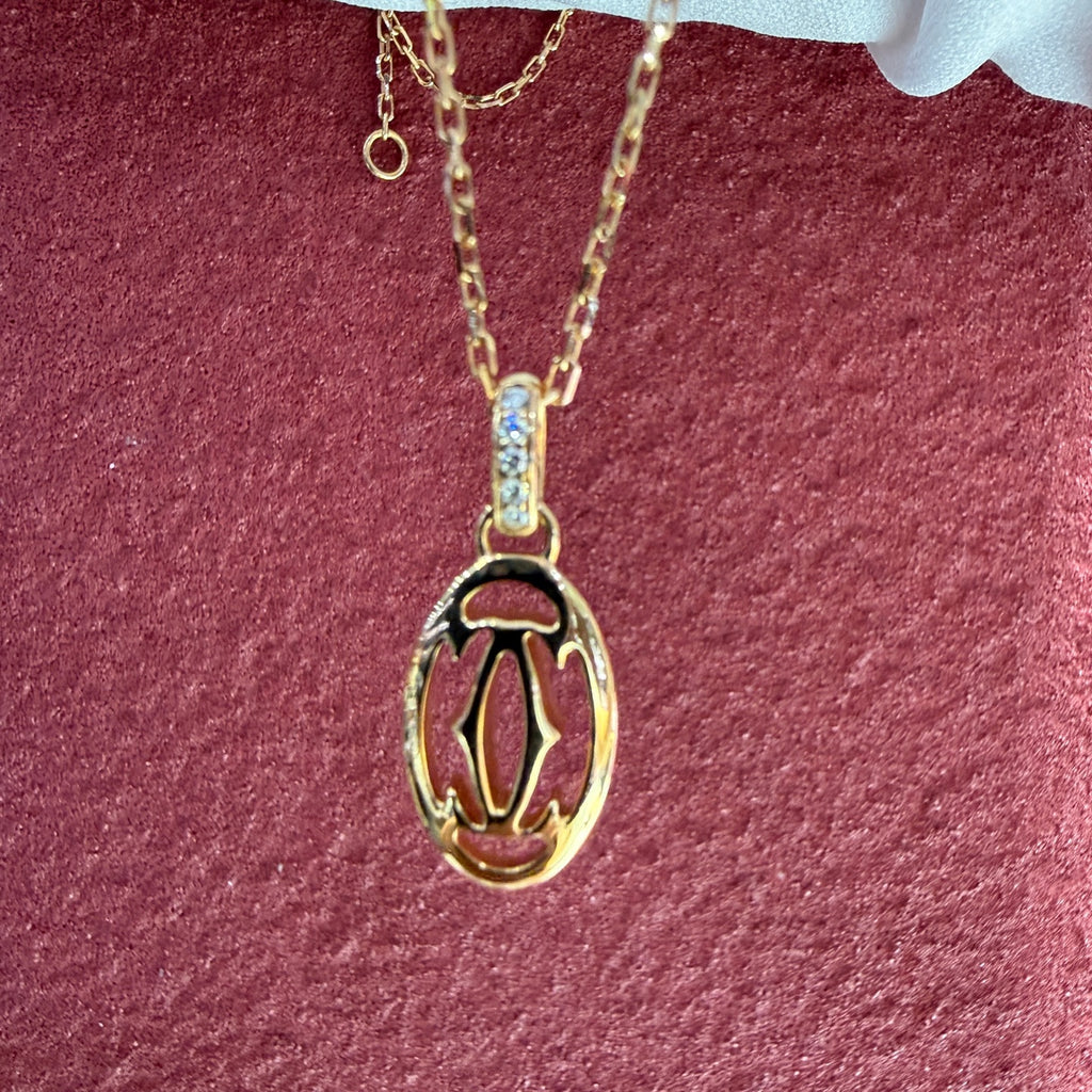 Cartier Logo necklace Rose gold Necklace B7219200