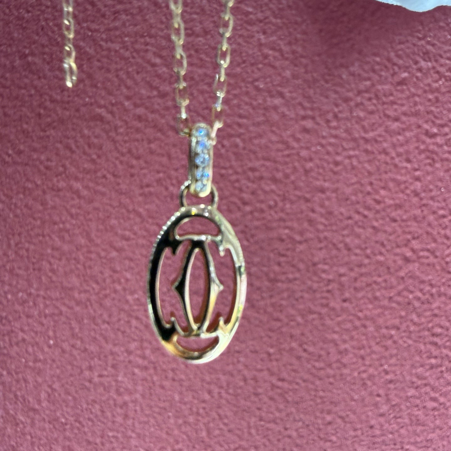 Cartier Logo necklace Rose gold Necklace B7219200