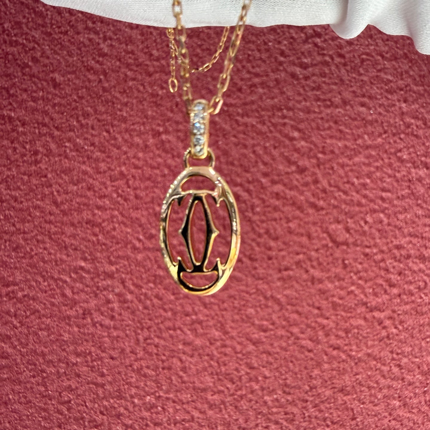 Cartier Logo necklace Rose gold Necklace B7219200