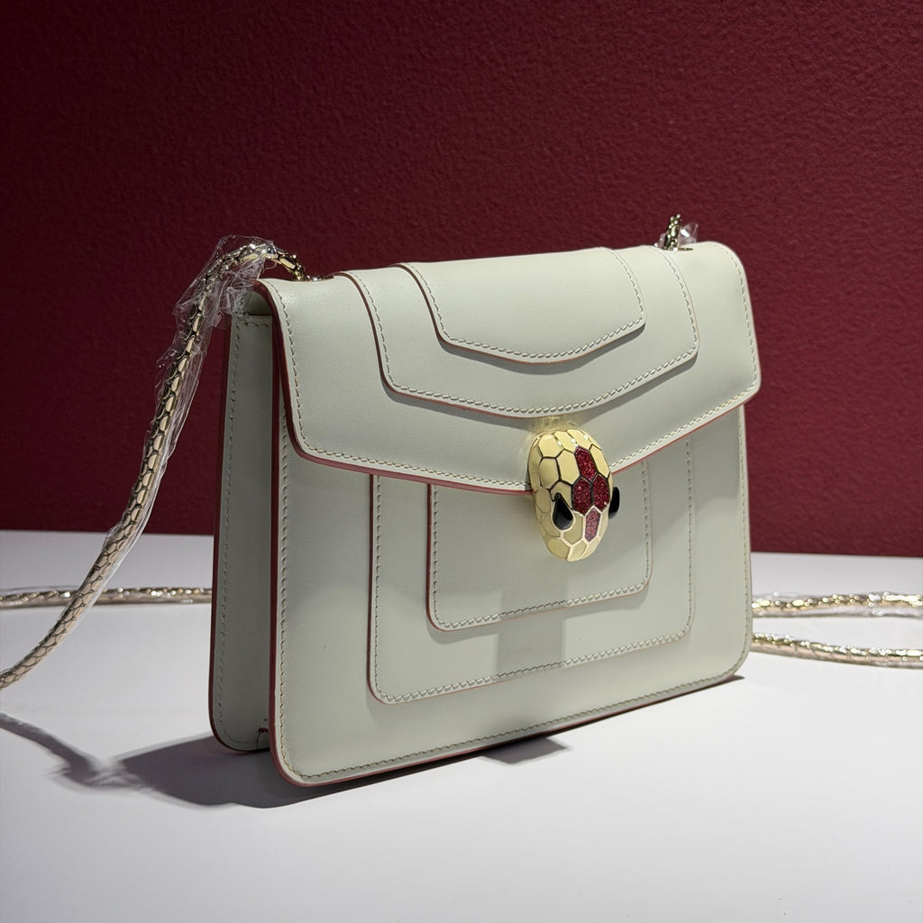 Bvlgari White Shoulder Bag