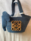 Loewe Paula's Ibiza Blue Shoulder Bag A223T37X08-8798