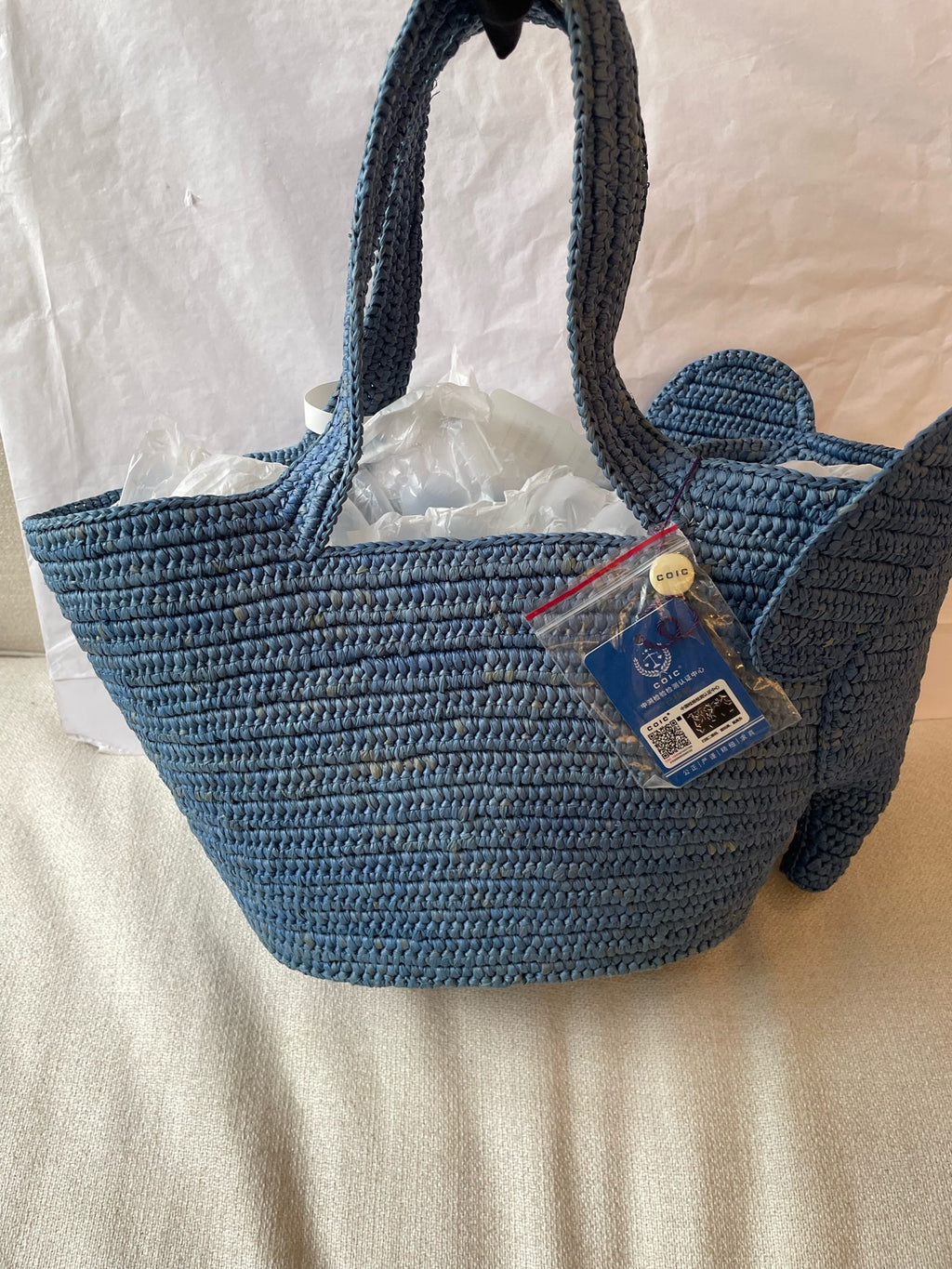 Loewe Paula's Ibiza Blue Shoulder Bag A223T37X08-8798
