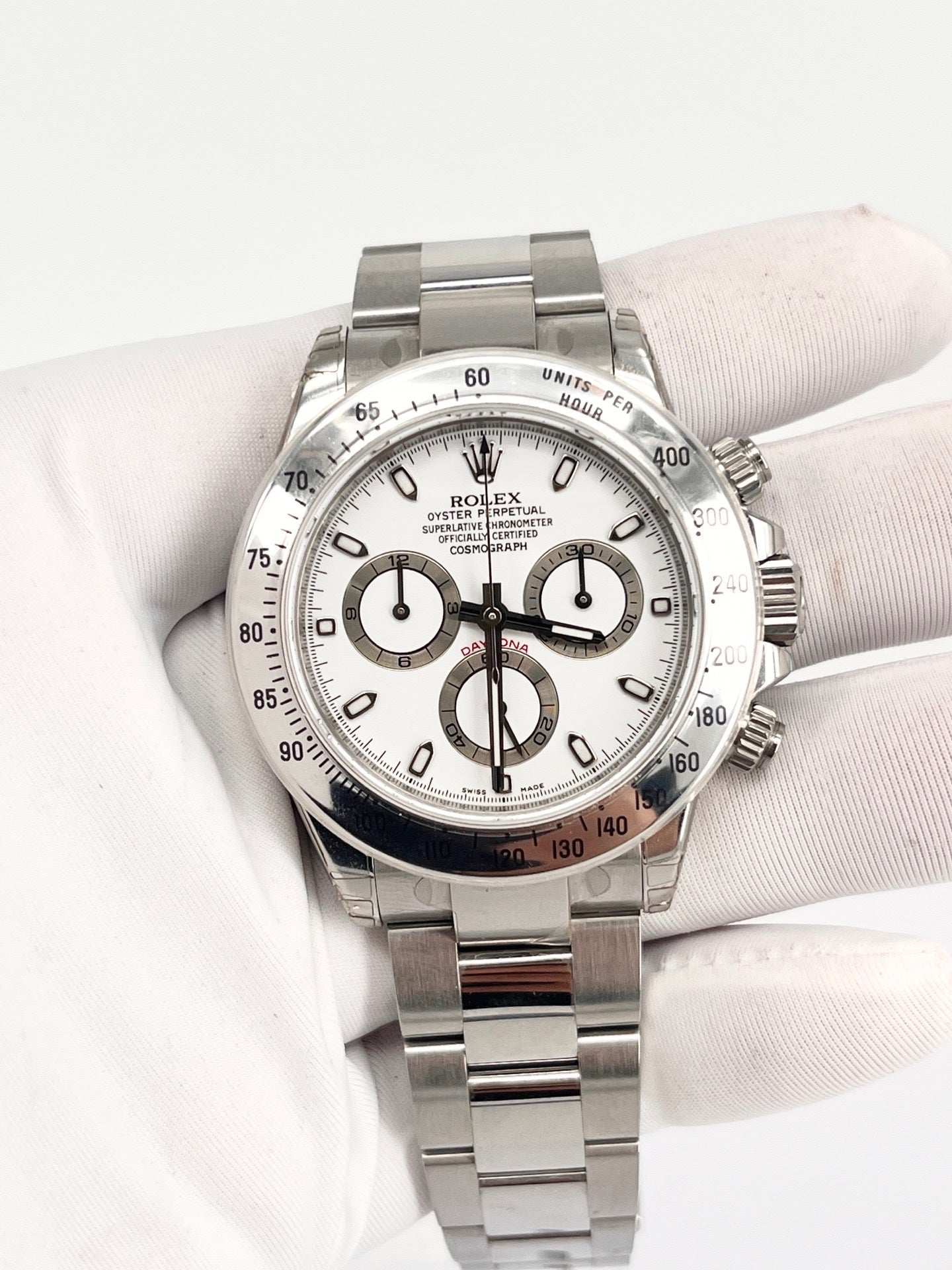 Rolex White Automatic (self-winding) watch