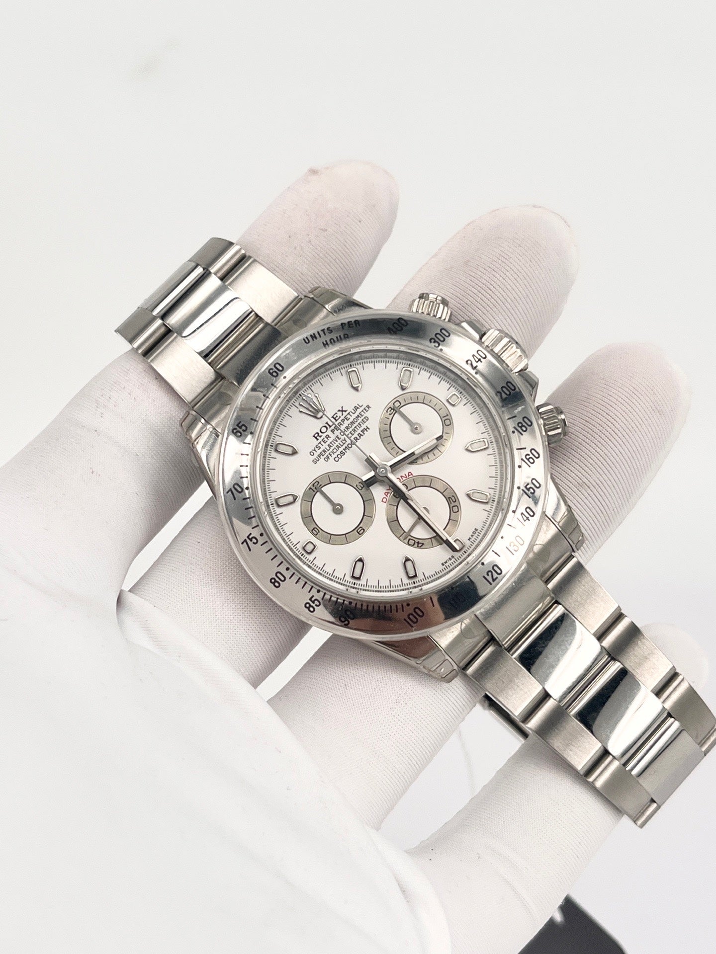 Rolex White Automatic (self-winding) watch