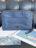 Prada Metal Blue Clutch