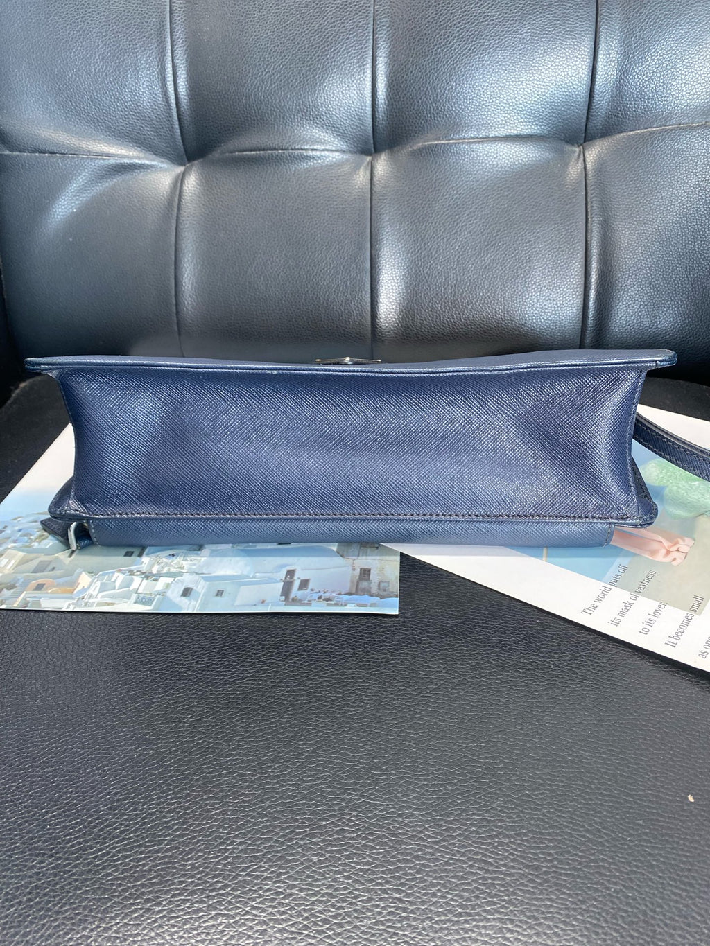 Prada Metal Blue Clutch