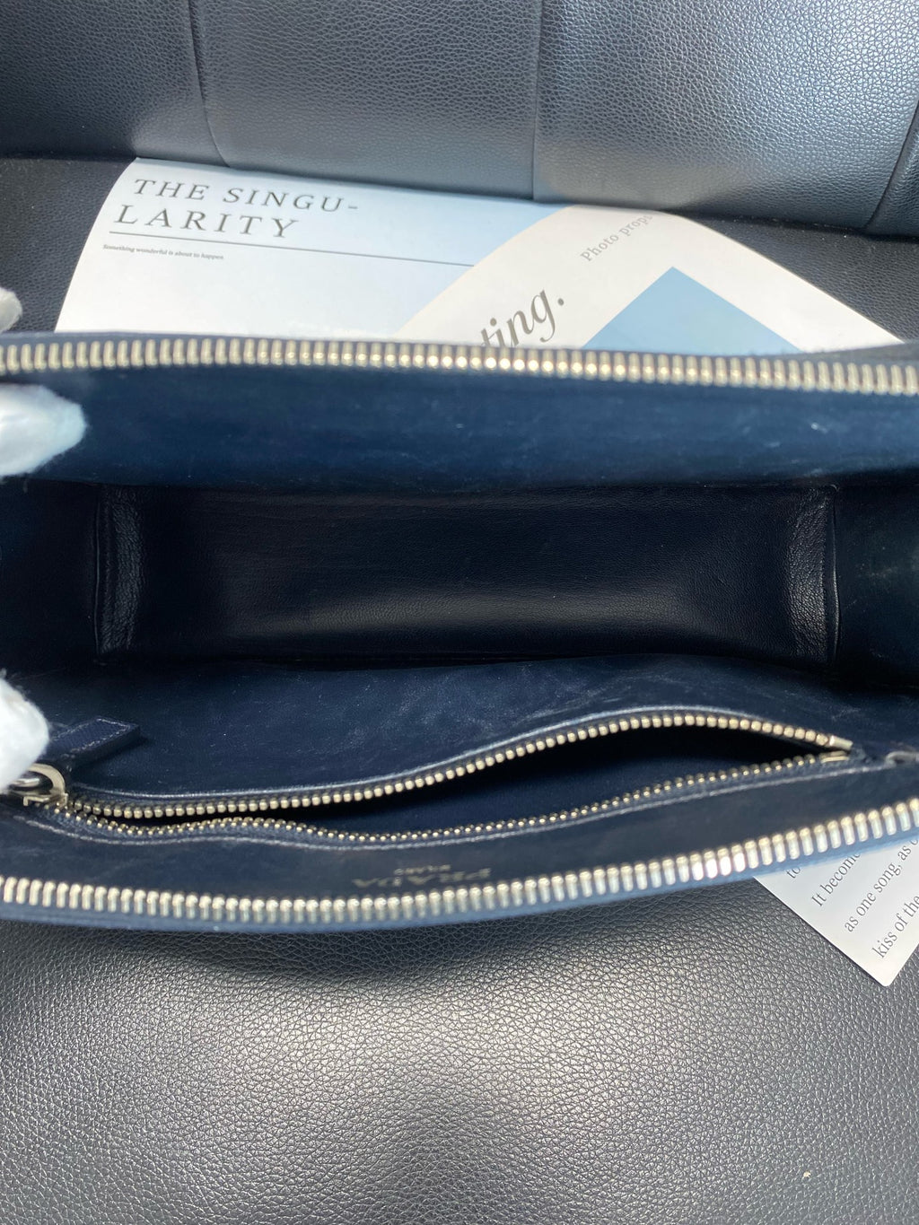Prada Metal Blue Clutch