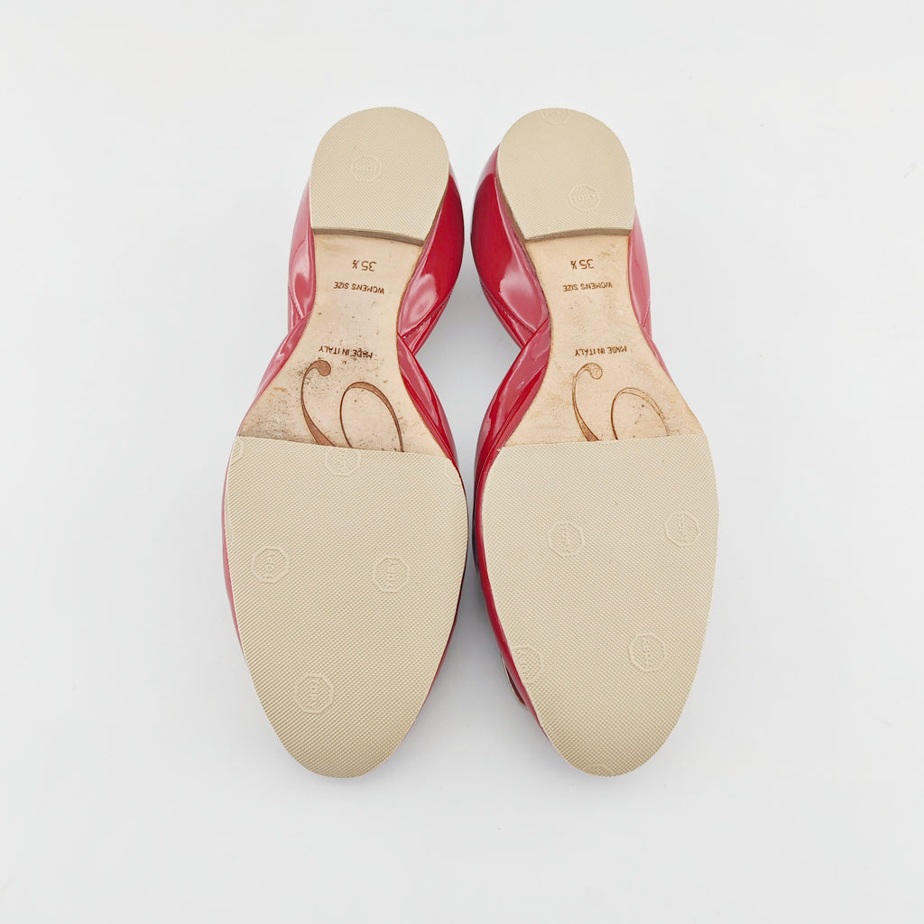 roger vivier Red Flat shoes