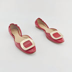 roger vivier Red Flat shoes