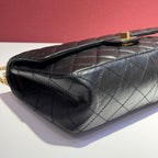 Chanel Metal Black Shoulder Bag 19.5 × 28 × 7.5