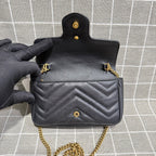 Gucci GG Marmont Collection Leather Black 476433 DTDCT 1000