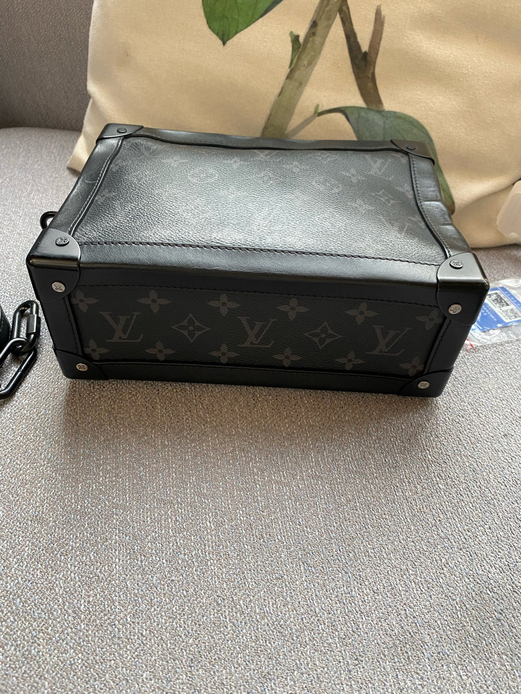 Louis Vuitton Soft Trunk Canvas Black 25 x 18 x 10 M44730