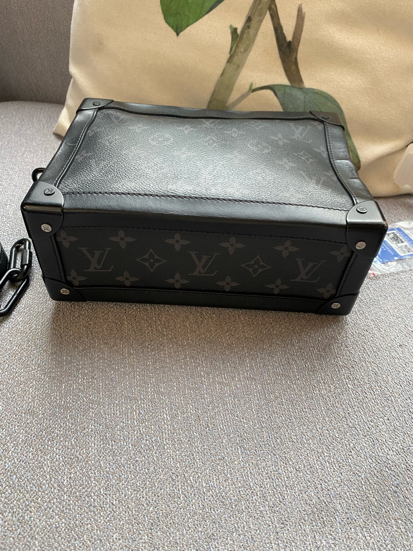 Louis Vuitton Soft Trunk Canvas Black 25 x 18 x 10 M44730