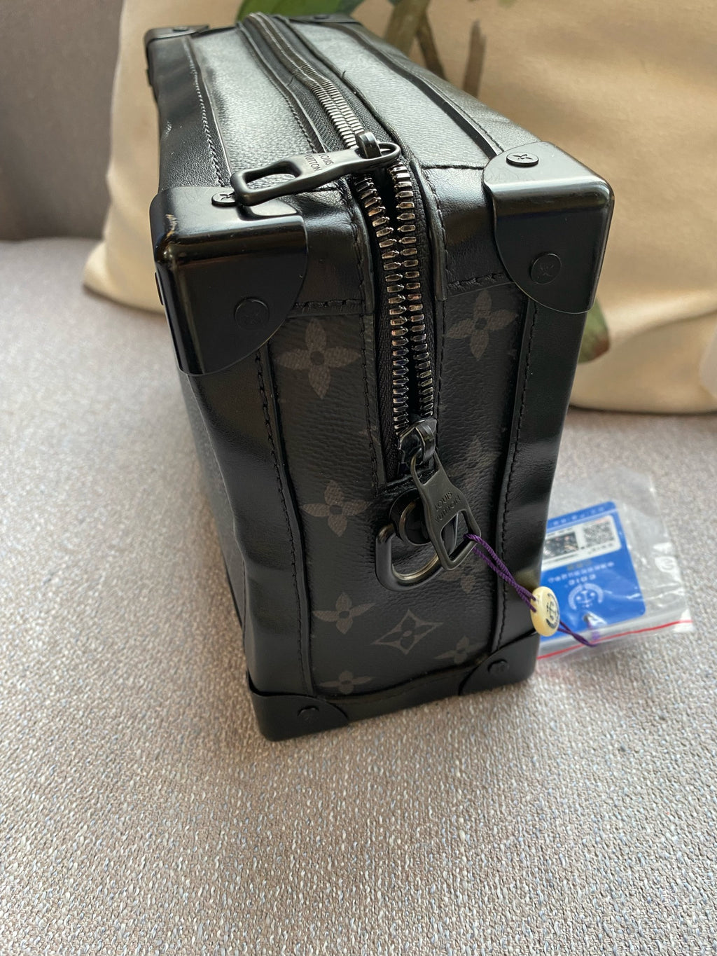 Louis Vuitton Soft Trunk Canvas Black 25 x 18 x 10 M44730
